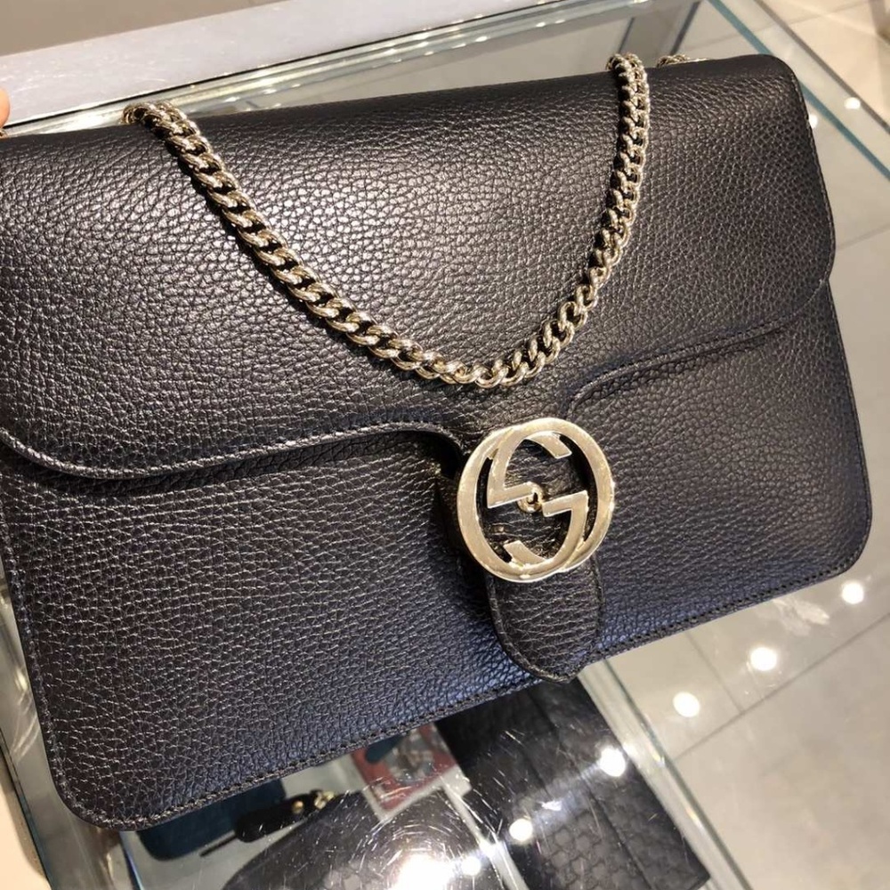 GUCCI INTERLOCKING GG CROSSBODY SHOULDER HANDBAG